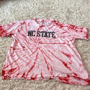Press box tye dyed NC State t